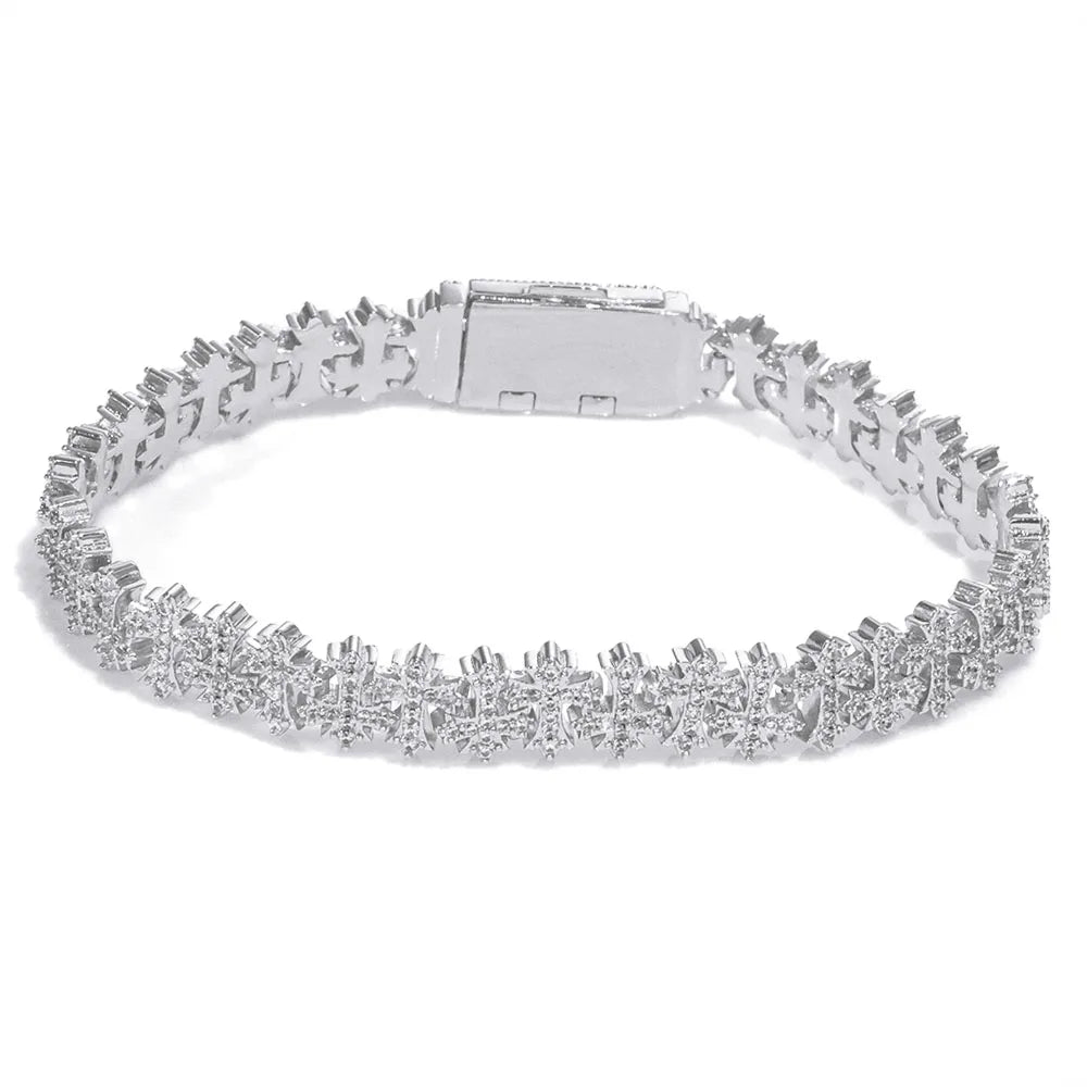 Iced Out Cross 8mm (Bracelet)