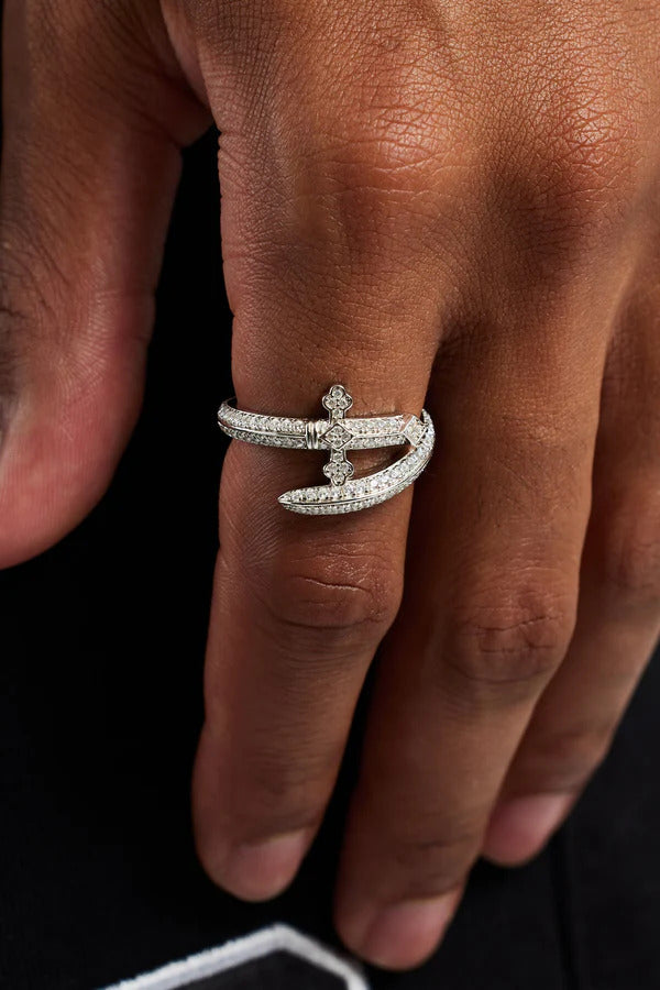 Iced Sword Band Bracelet & Ring