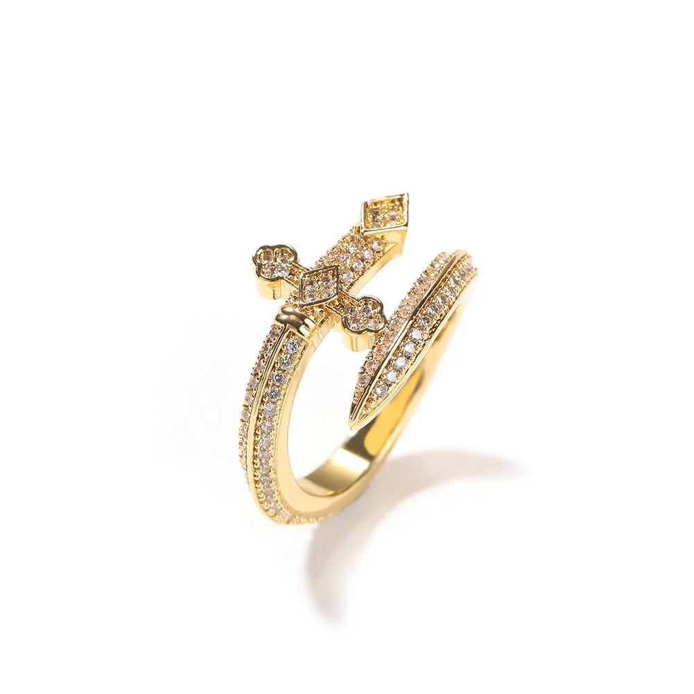 Iced Sword Band Bracelet & Ring