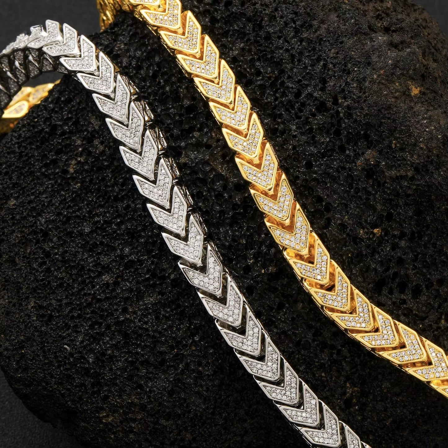 Punk V-shape Cuban Chain 8mm