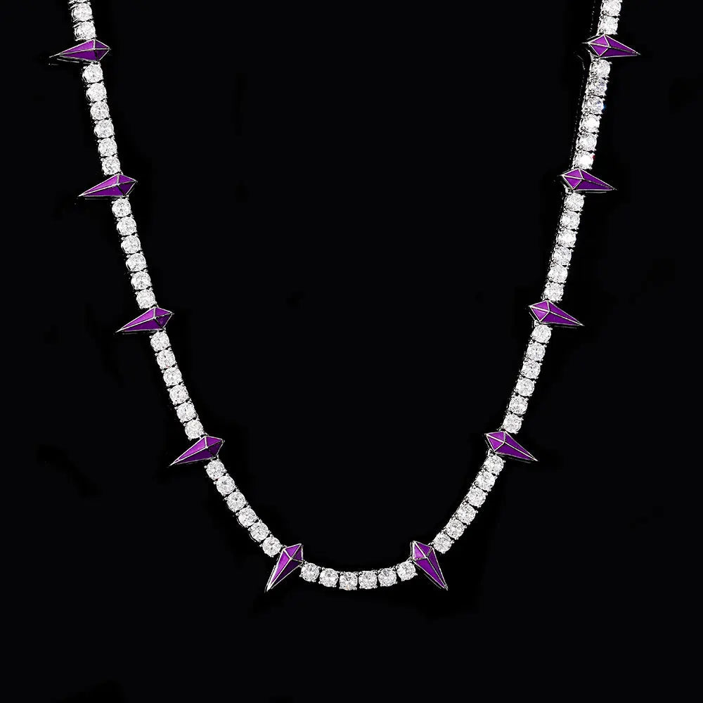 Spike Tennis Chain (Colored) 5MM