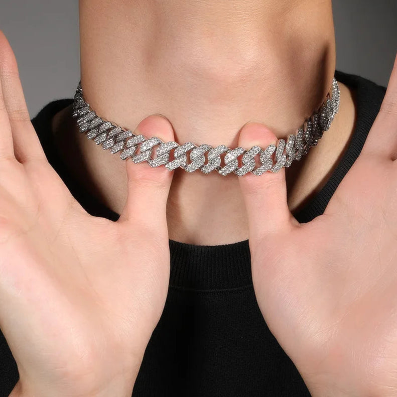 Iced Out Cuban Prong Chain 14mm