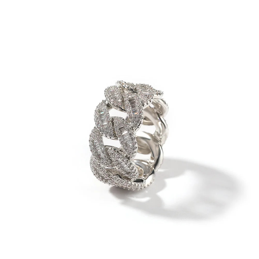 Baguette Cuban Link Ring