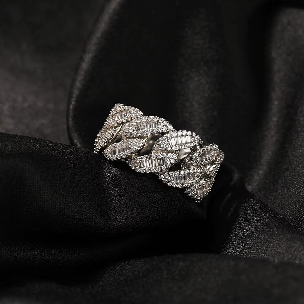 Baguette Cuban Link Ring