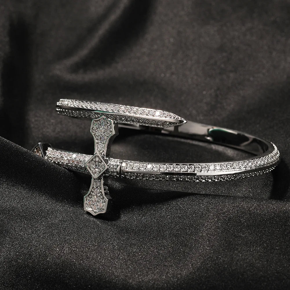 Iced Sword Band Bracelet & Ring