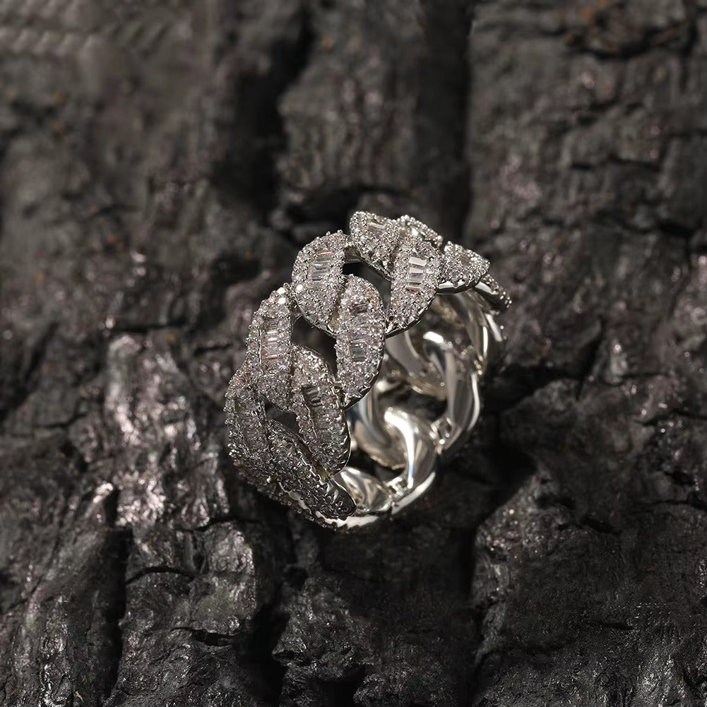 Baguette Cuban Link Ring