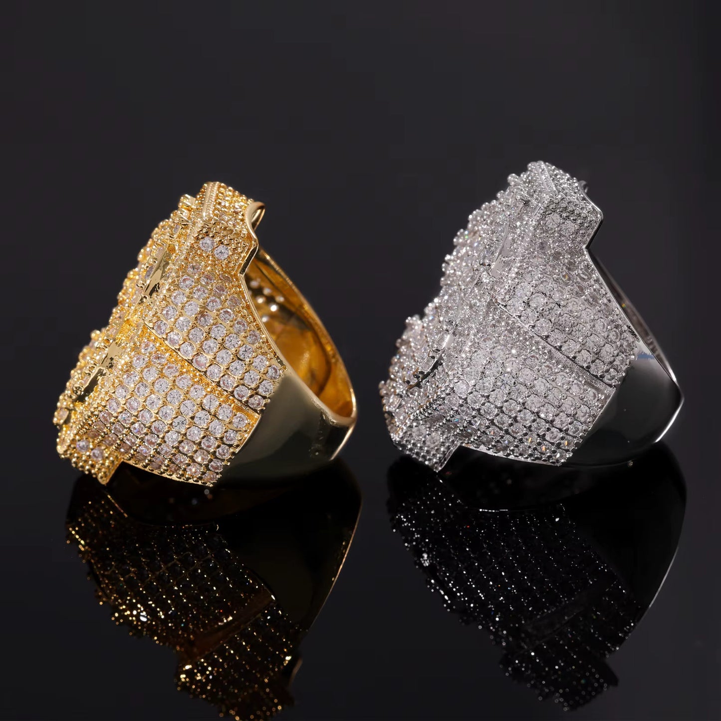 Iced Out Dollar Sign Ring