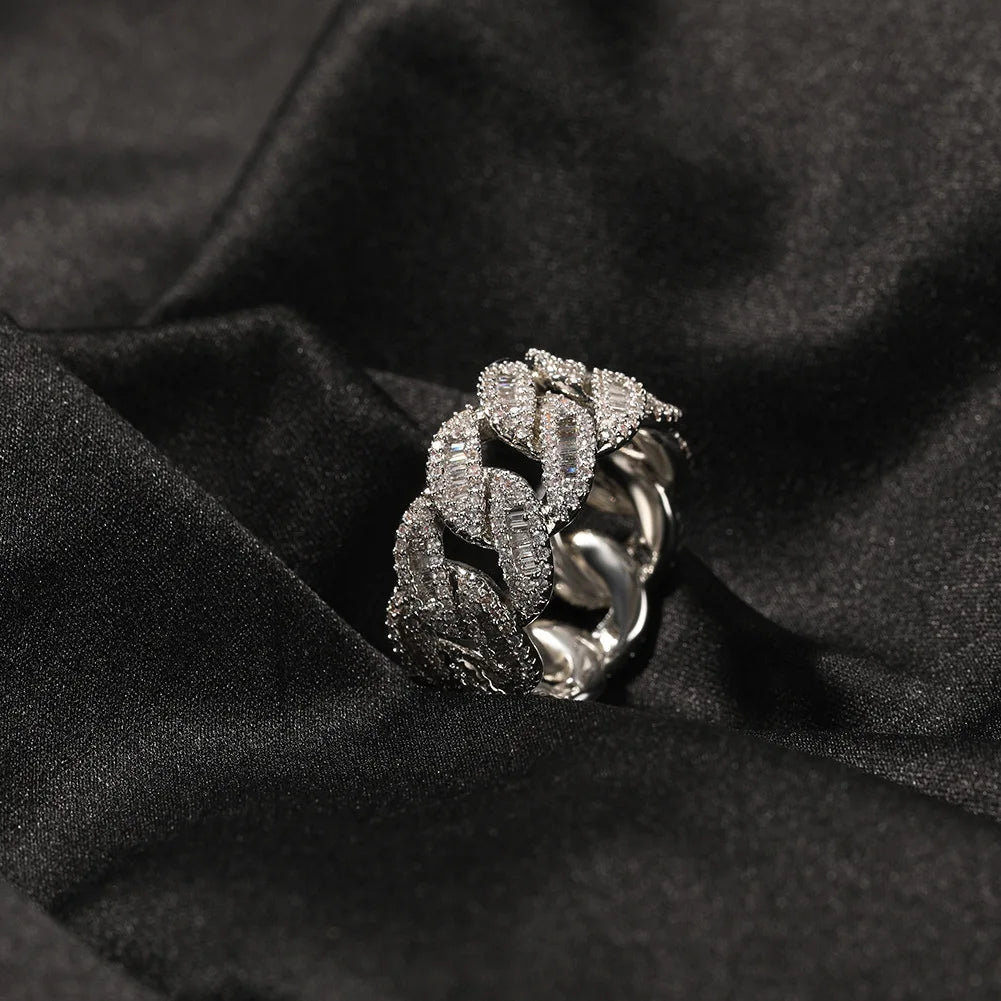 Baguette Cuban Link Ring