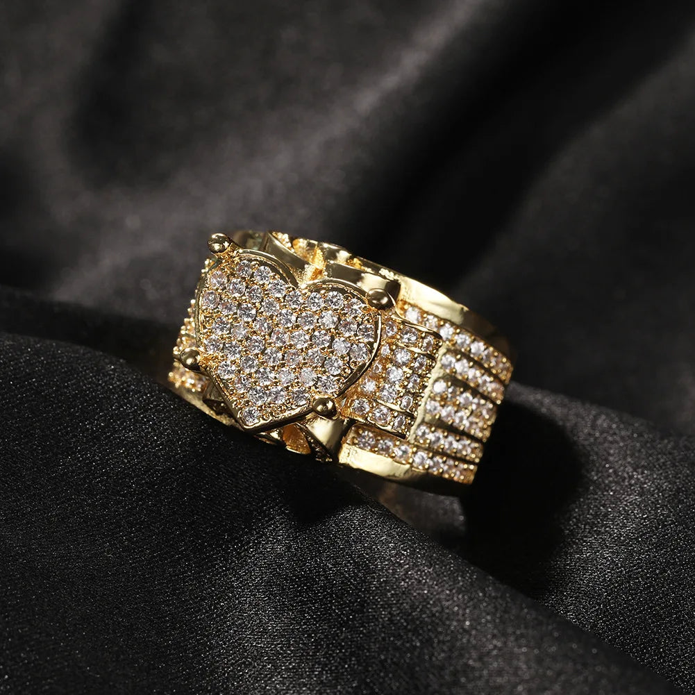 Iced Heart Ring