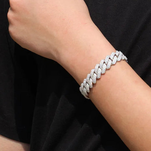 Iced Out Cuban Prong 13mm (Bracelet)