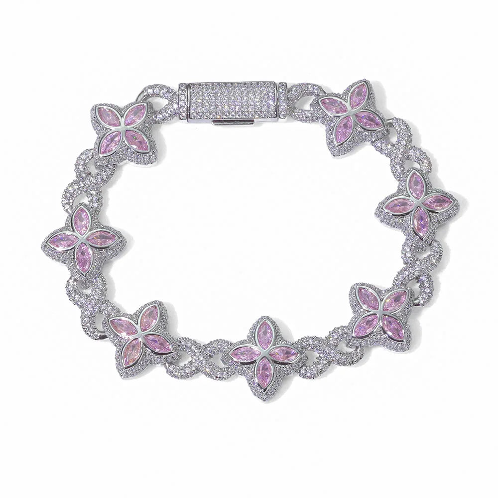 Iced Out Clover Infinity (Bracelet)