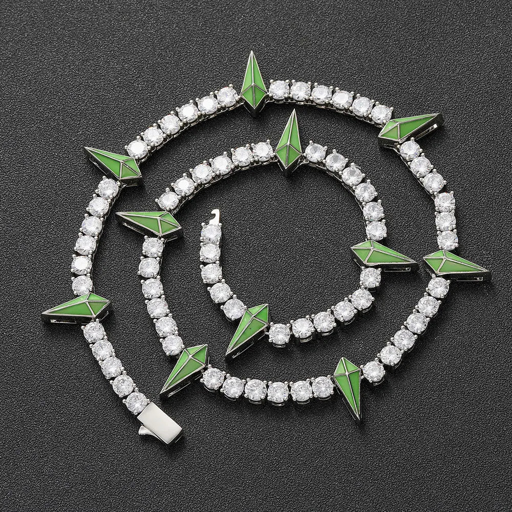 Spike Tennis Chain (Colored) 5MM