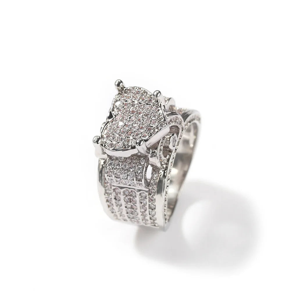 Iced Heart Ring