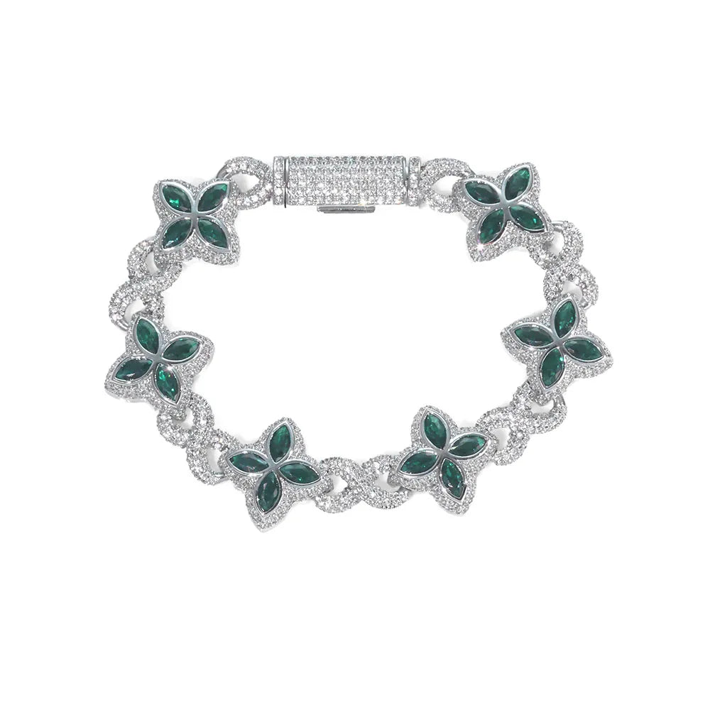 Iced Out Clover Infinity (Bracelet)