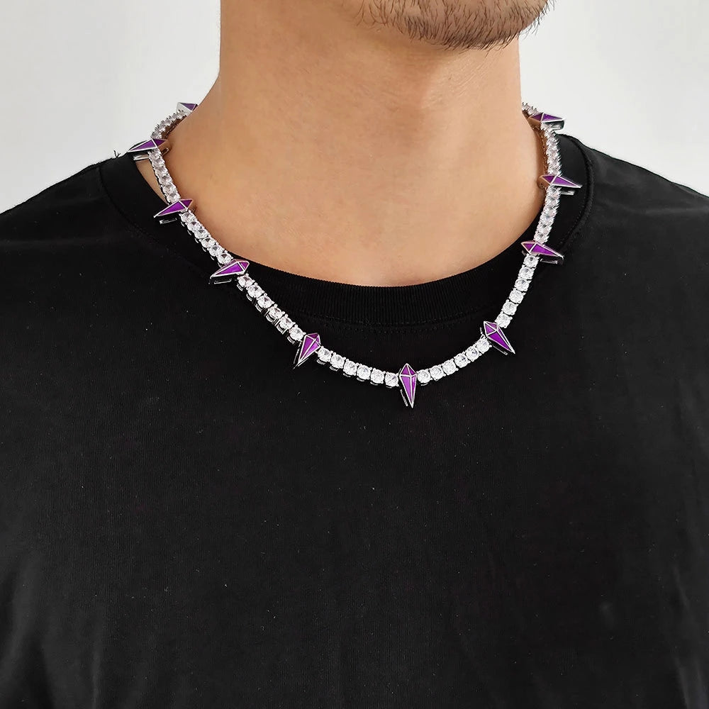 Spike Tennis Chain (Colored) 5MM