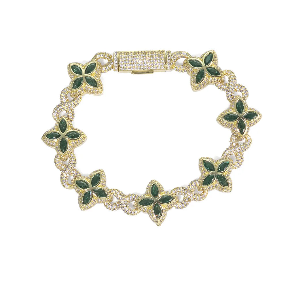 Iced Out Clover Infinity (Bracelet)