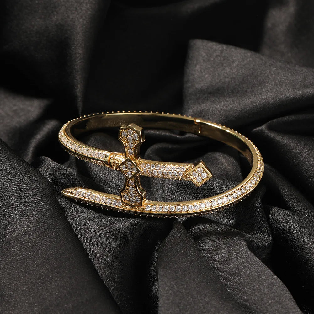 Iced Sword Band Bracelet & Ring