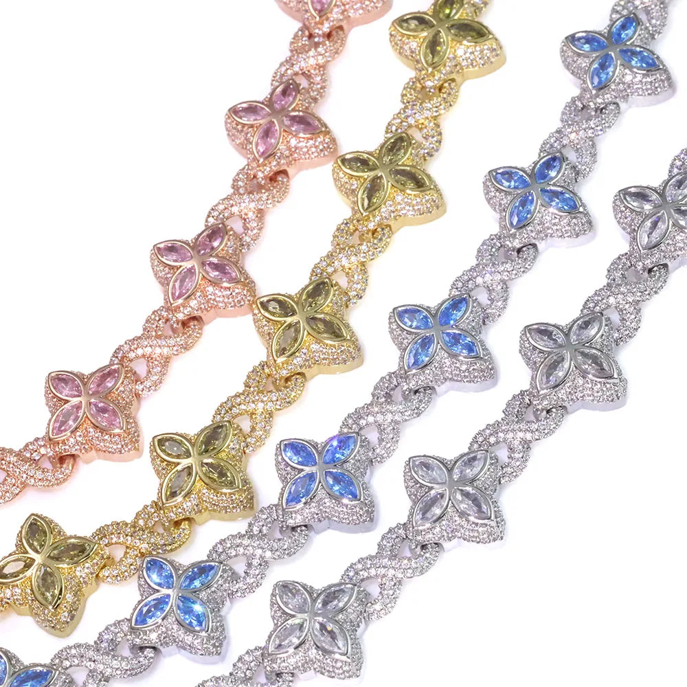 Iced Out Clover Infinity (Bracelet)