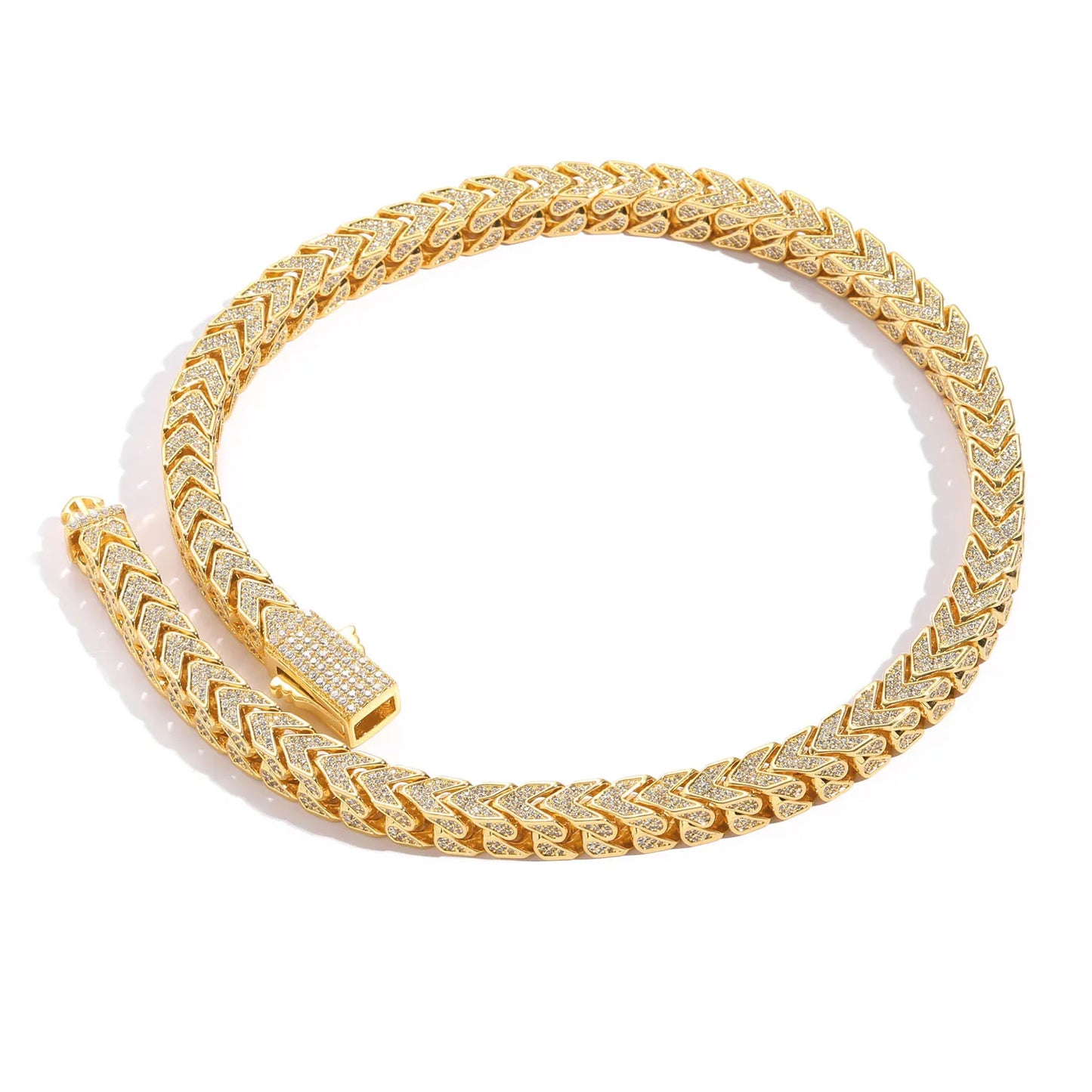 Punk V-shape Cuban Chain 8mm