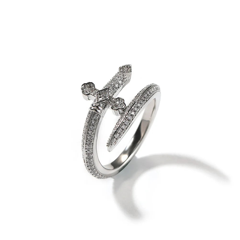 Iced Sword Band Bracelet & Ring