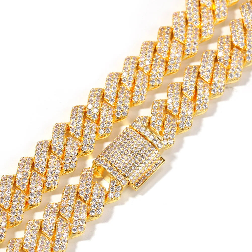 Iced Out Cuban Prong 13mm (Bracelet)
