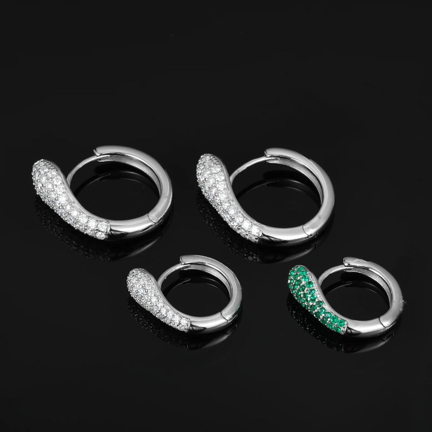 Snake Earrings (Moissanite)