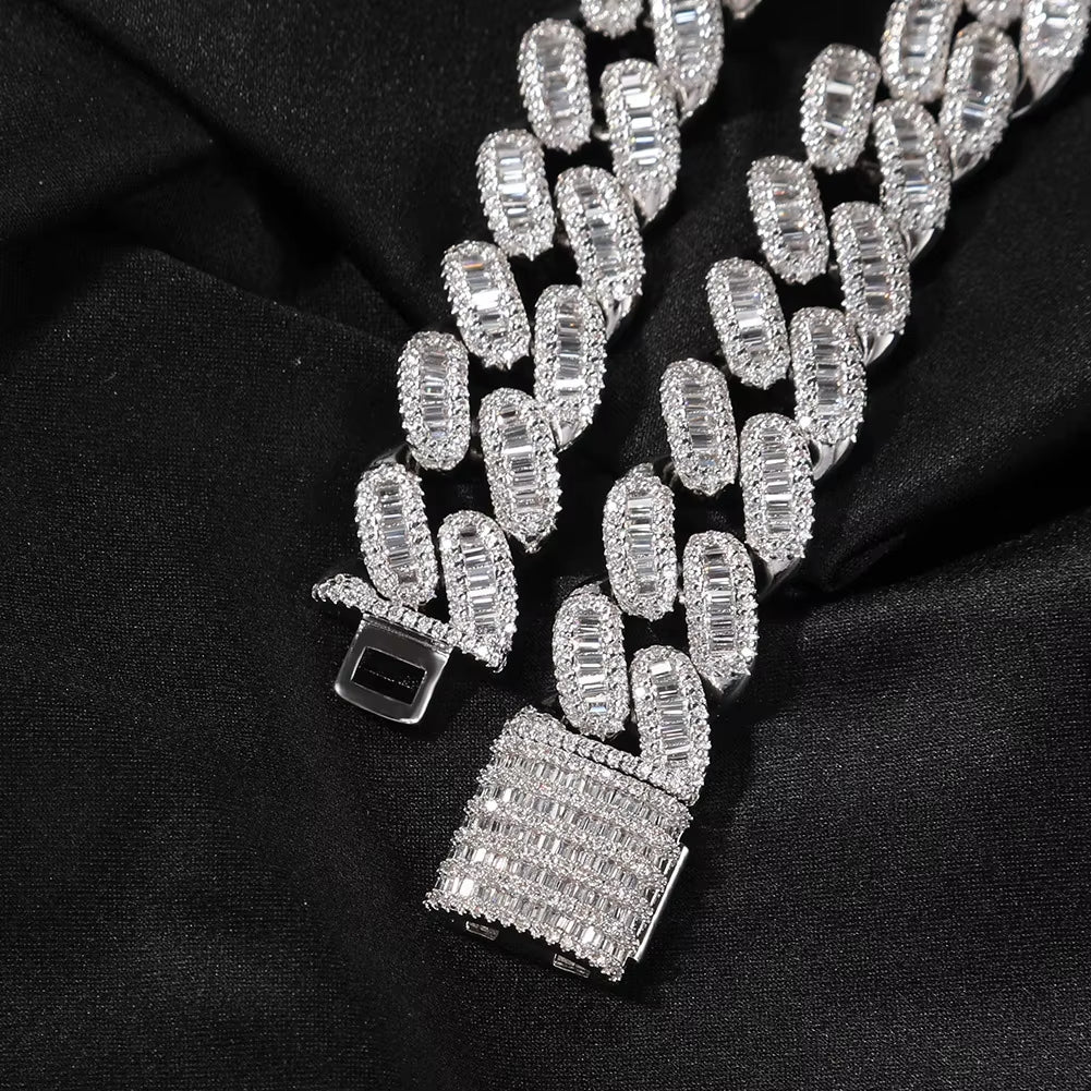 Iced Baguette Cuban Chain 15MM