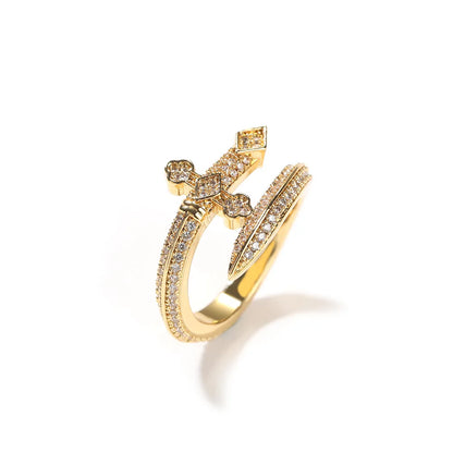 Iced Sword Band Bracelet & Ring