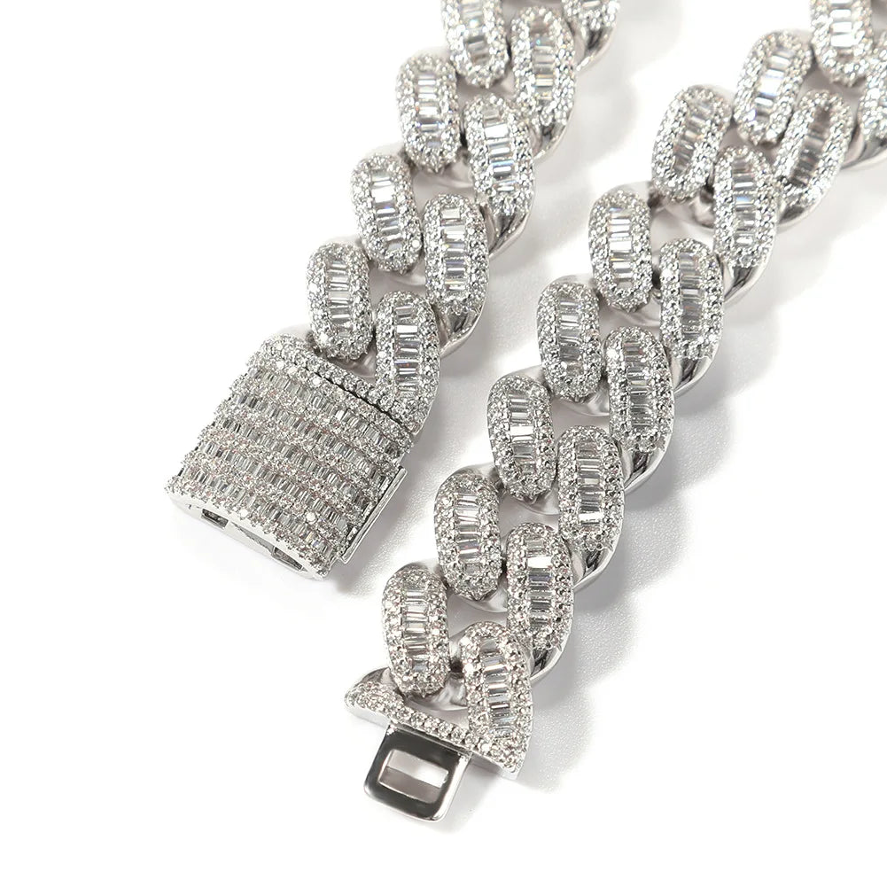 Iced Baguette Cuban Chain 15MM
