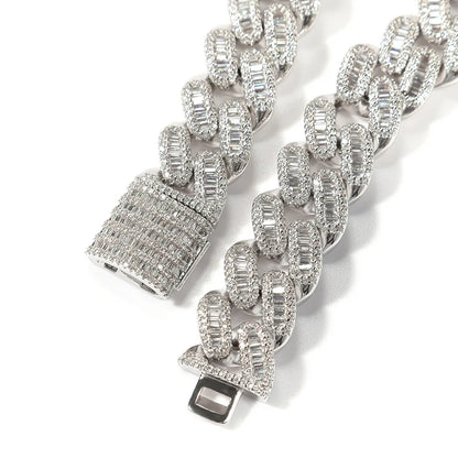 Iced Baguette Cuban Chain 15MM