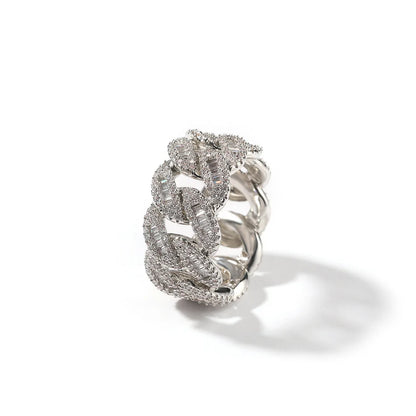 Baguette Cuban Link Ring