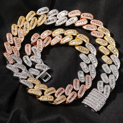 Iced Baguette Cuban Chain 15MM