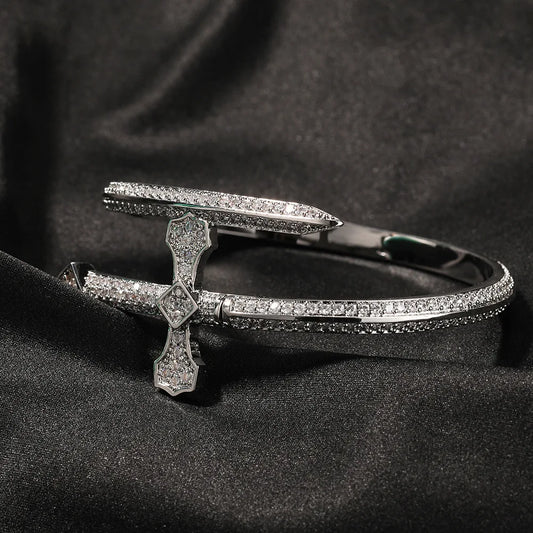 Iced Sword Band Bracelet & Ring