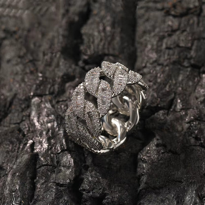 Baguette Cuban Link Ring