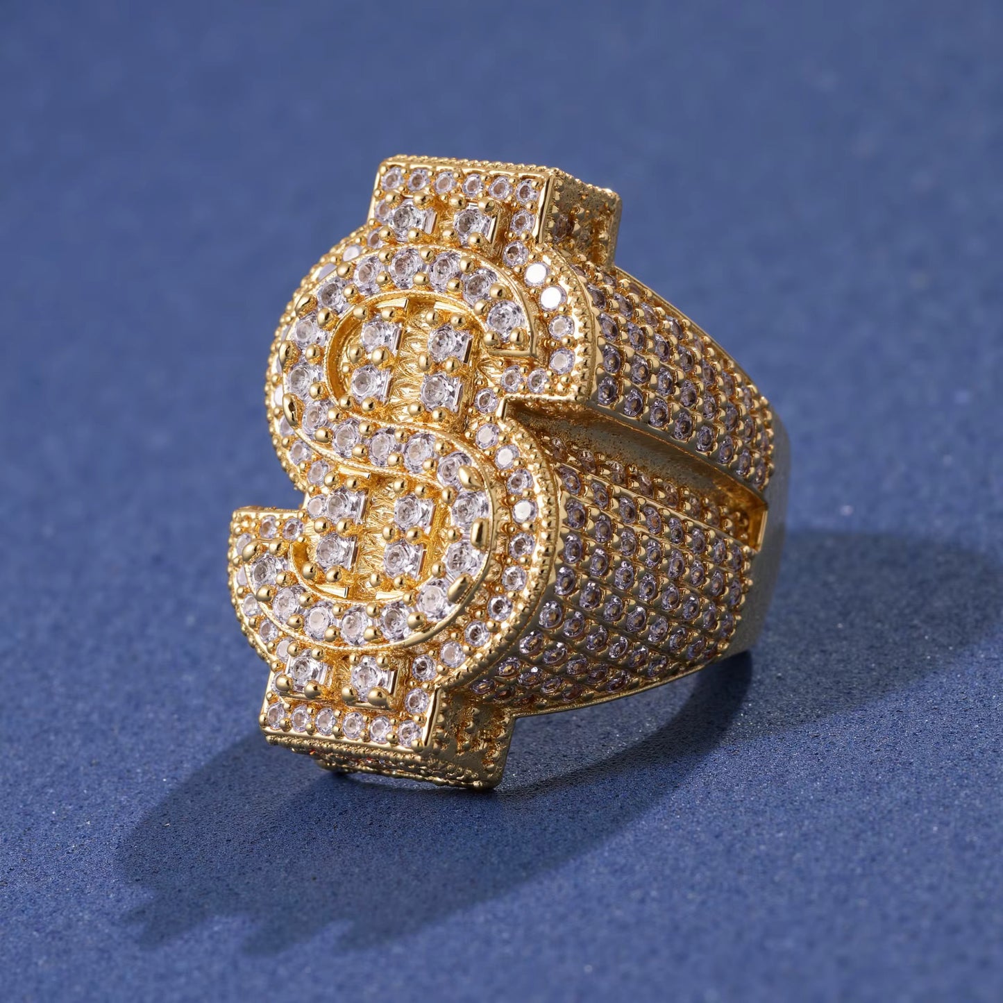 Iced Out Dollar Sign Ring