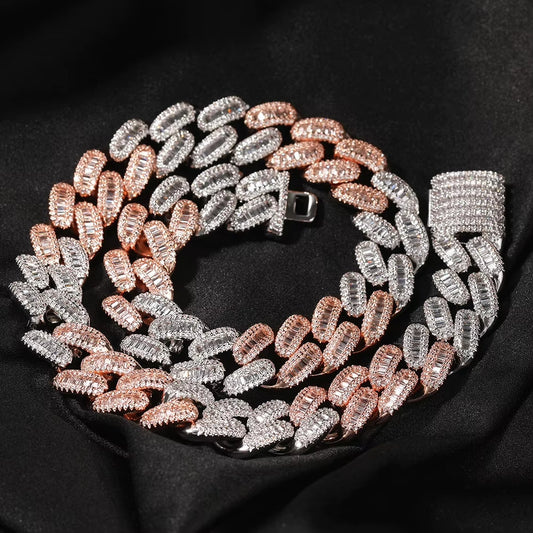 Iced Baguette Cuban Chain 15MM