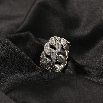 Baguette Cuban Link Ring
