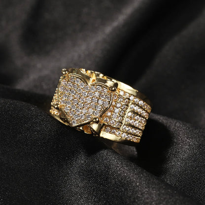 Iced Heart Ring