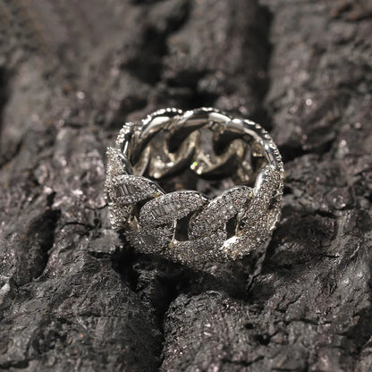 Baguette Cuban Link Ring