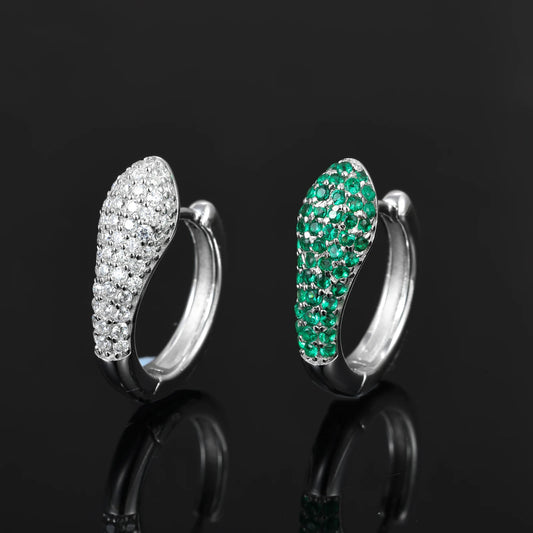 Snake Earrings (Moissanite)