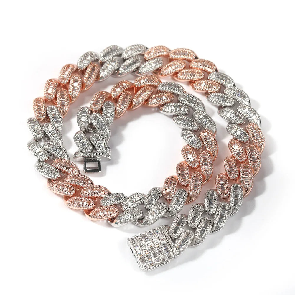 Iced Baguette Cuban Chain 15MM