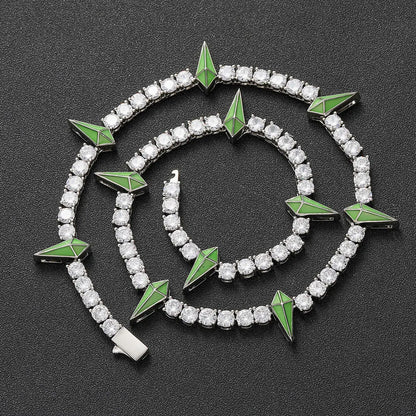 Spike Tennis Chain (Colored) 5MM