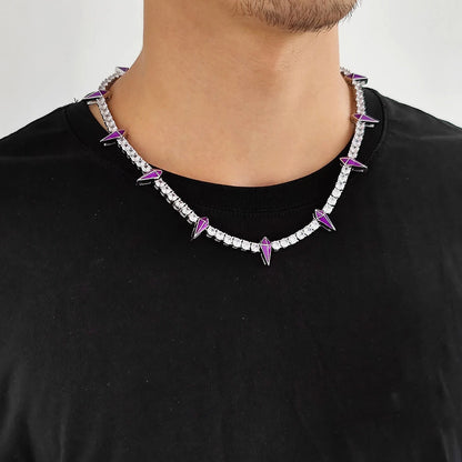 Spike Tennis Chain (Colored) 5MM