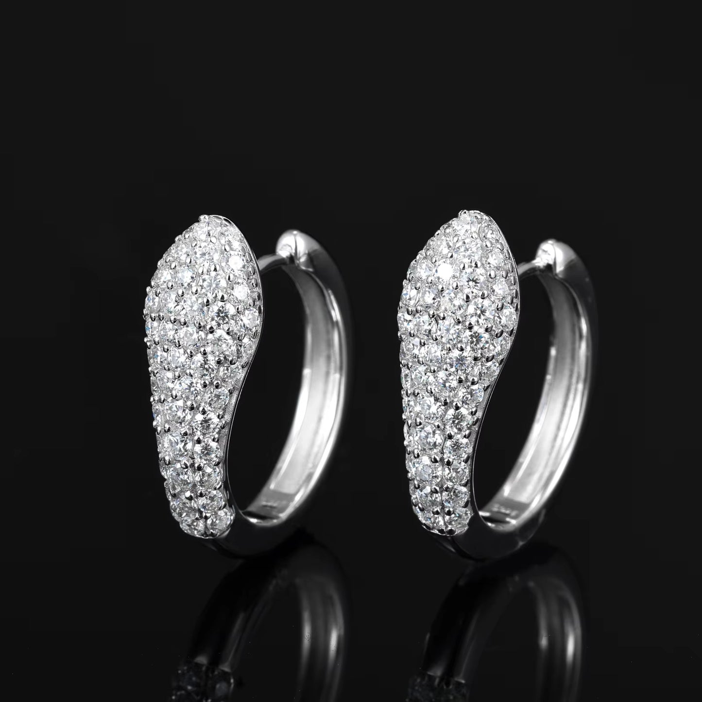 Snake Earrings (Moissanite)