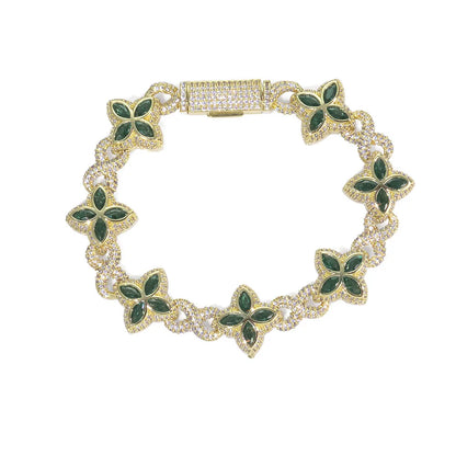 Iced Out Clover Infinity (Bracelet)