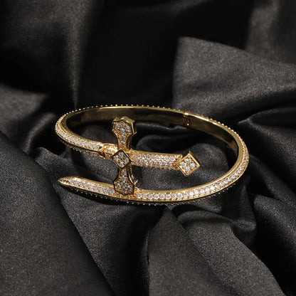 Iced Sword Band Bracelet & Ring