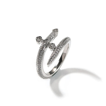 Iced Sword Band Bracelet & Ring