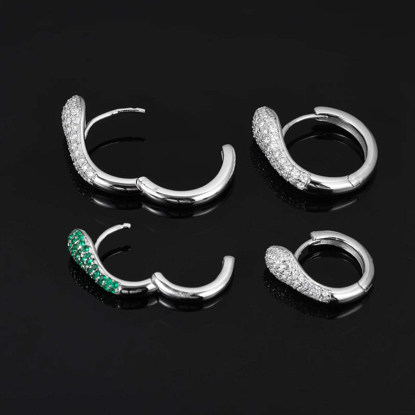 Snake Earrings (Moissanite)