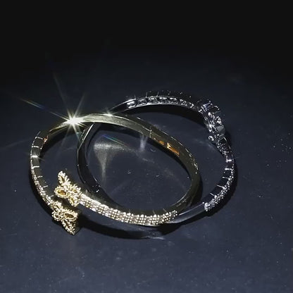 Iced Butterfly Baguette Bracelet