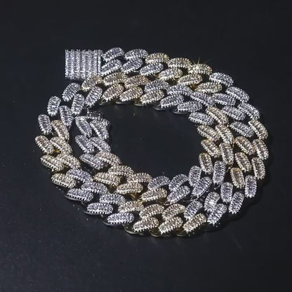 Iced Baguette Cuban Chain 15MM
